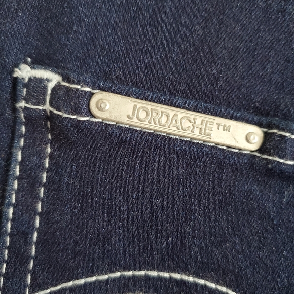 Jordache Vintage High Rise Heather Straight Leg Jeans Size 30 Dark Blue Denim - Picture 9 of 10